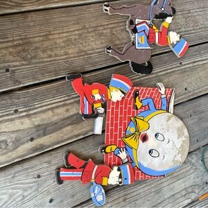 Humpty Dumpty vintage nursery wall hanging decor see pics for condition very old